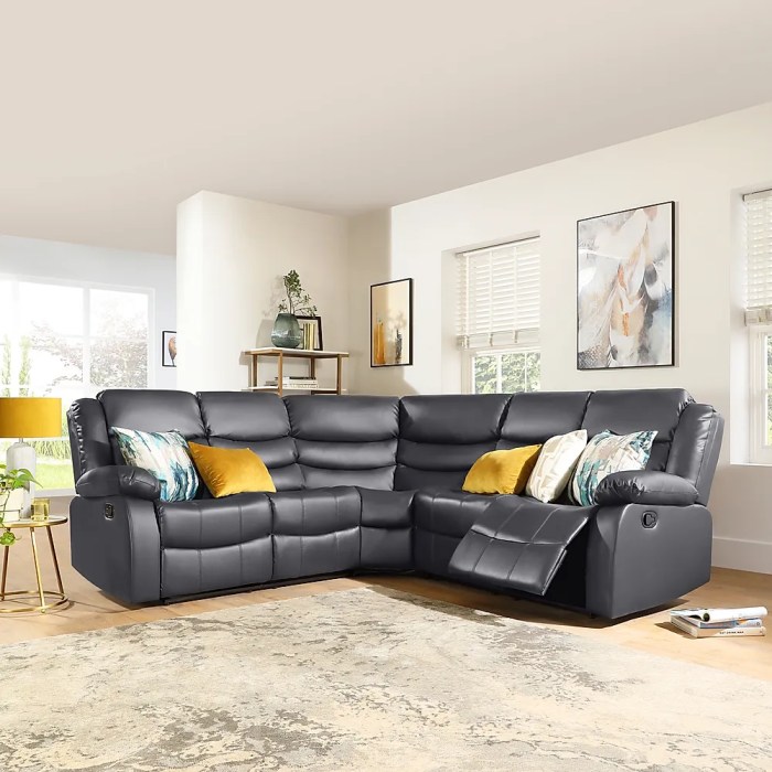 Wohnzimmer ecksofa leder