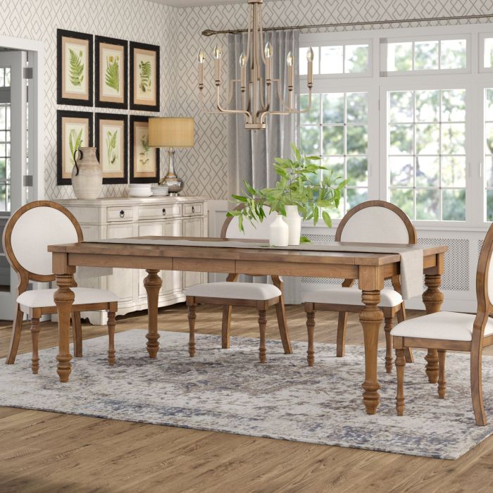 Dining table oak extending tables extendable butterfly room chairs extension large mechanism dinner people person set furniture tallinn seats leaf