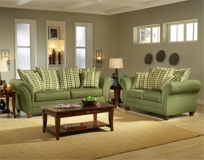 Living room green sofa wallpaper wallpapers interior