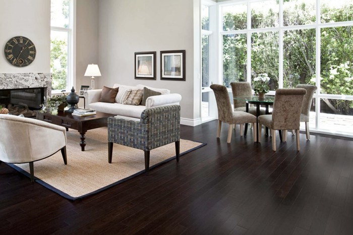 Flooring hardwood tiles