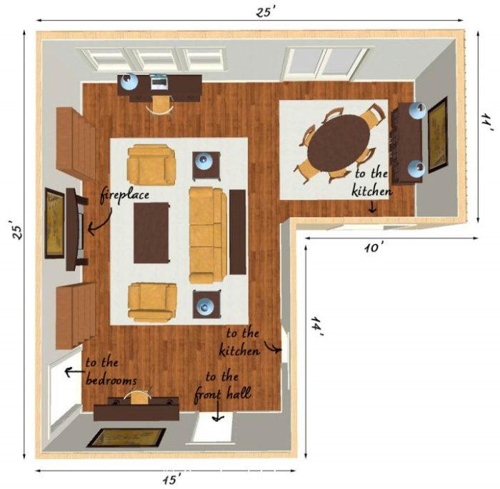 Wohnzimmer einrichten l-form